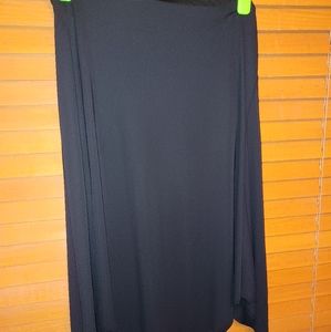 NY&C Black Flounced Hem Midi Skirt, size M